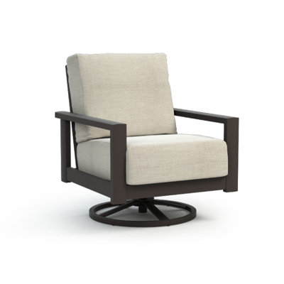 Chaise de patio pivotante avec coussins Elements