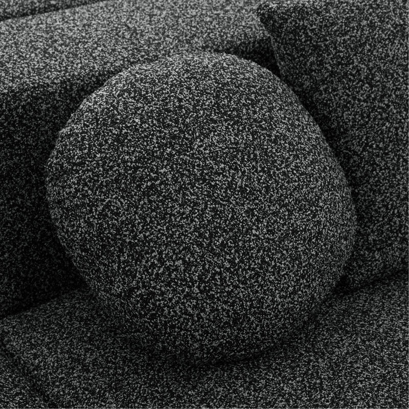 Canapé modulaire Boneless Couch, Bouclé noir