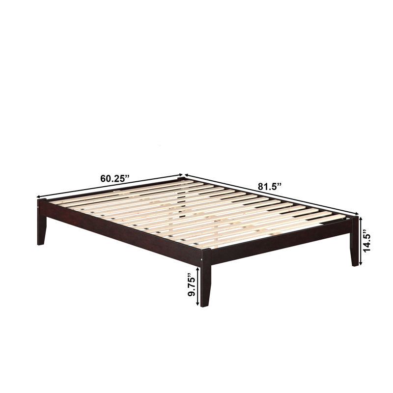 Lit plateforme standard Javaunte, Grand, Espresso