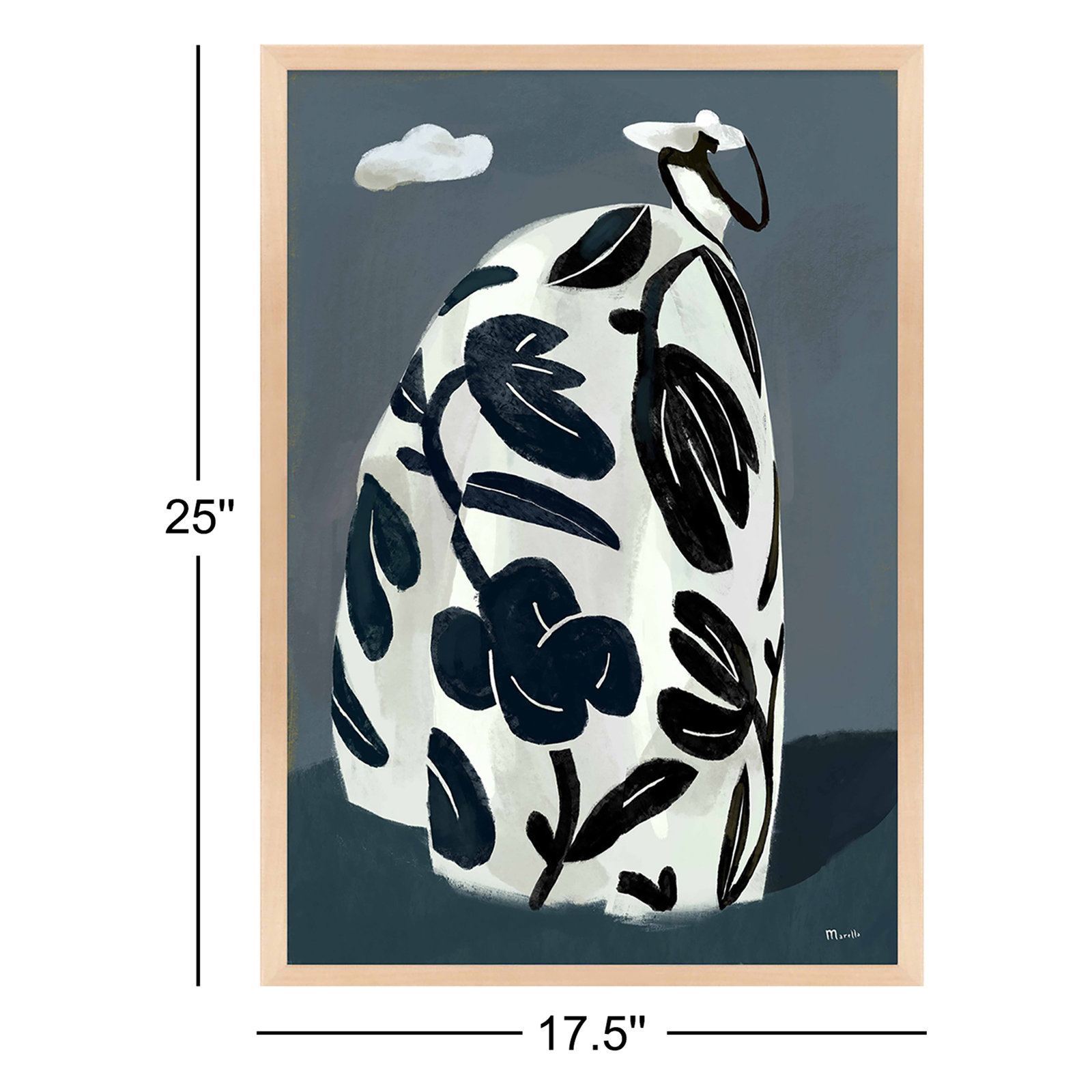 Storm and Beach Dresses 2-Piece Print Set, 25" H x 17.5" W, Maple Paper Framed