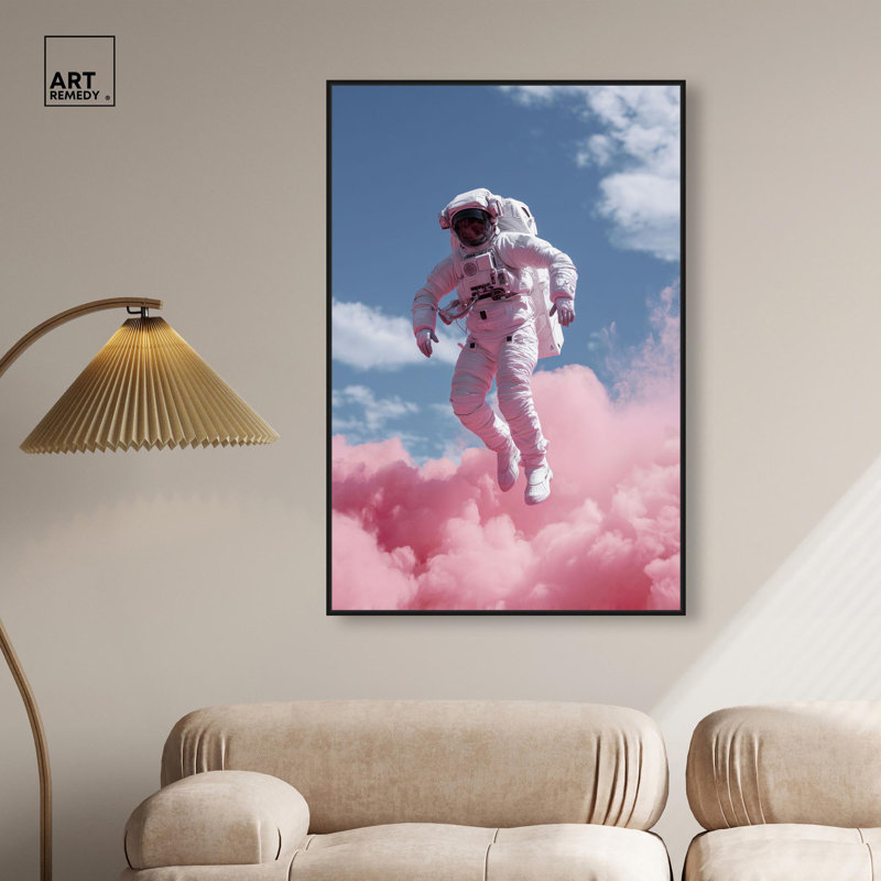 «Nebula Float I», reproduction d'art sur toile par Art Remedy, cadre noir, 30 x 45, H 46 po x l 31 po, Structure noire