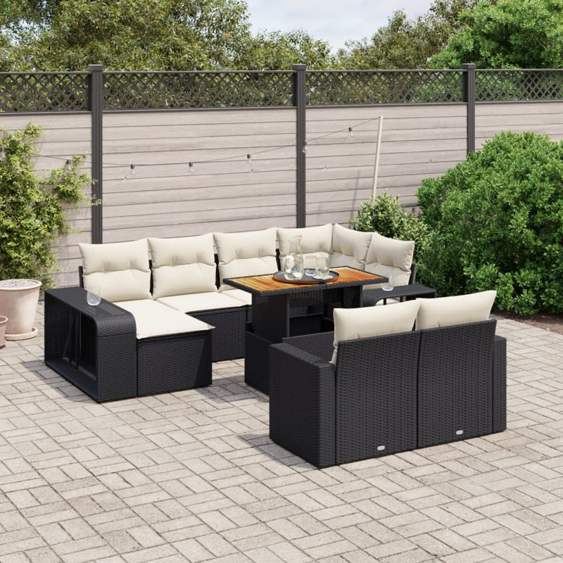 Ensemble de canapé de jardin en rotin PE Vidaxl