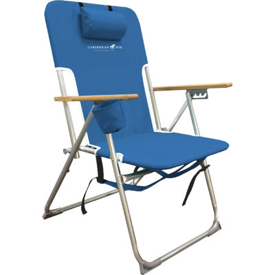 Chaise de camping pliante avec coussins Janalee