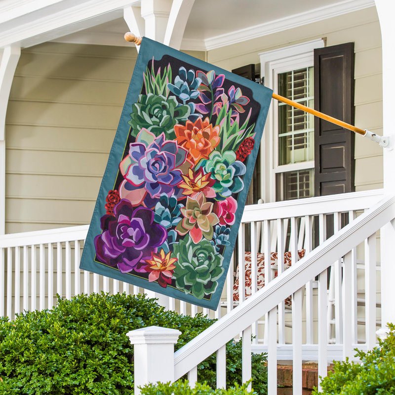 Drapeau de maison Summer Succulents