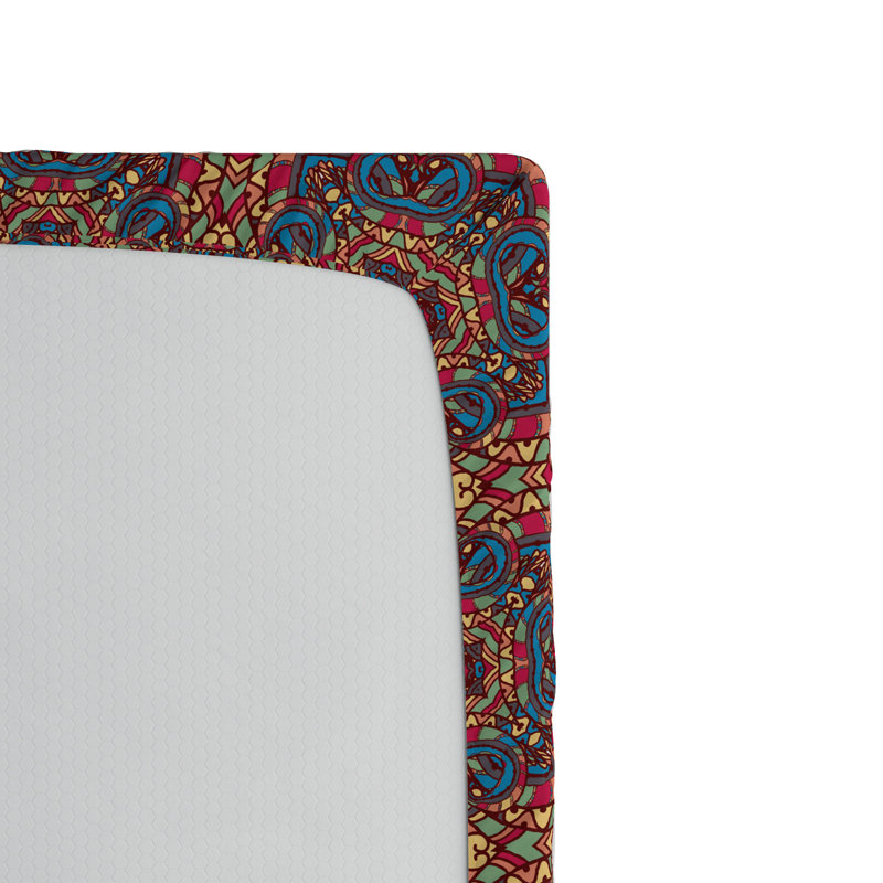 Microfiber Geometric Fitted Sheet, Full Fitted Sheet