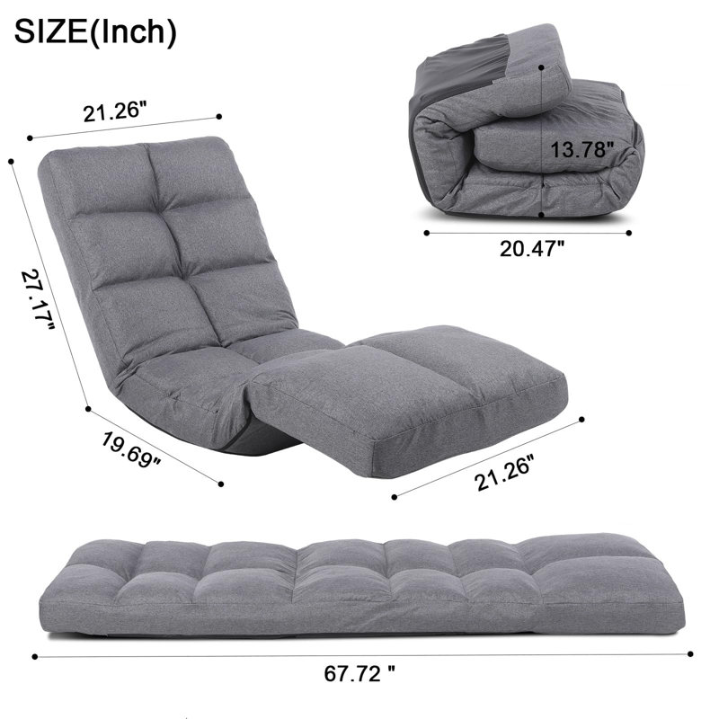 Fauteuil inclinable Cahir avec 14 chaises réglables, Gris