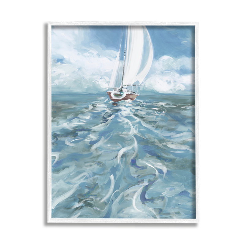 «Boat Waves Wake», reproduction d'art giclée par Liz Jardine, H 30 po x l 24 po x P 1,5 po