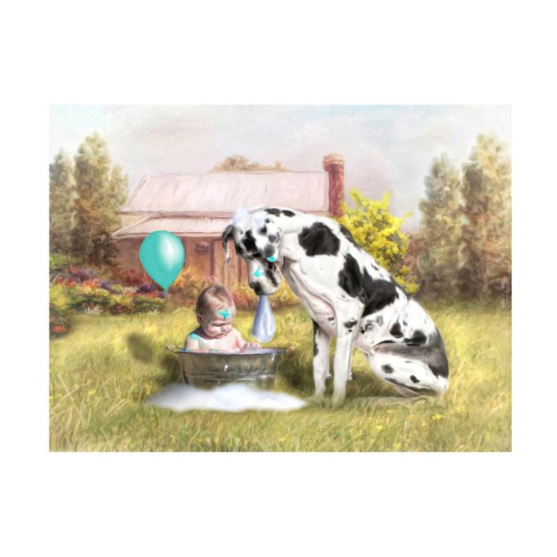 «Aunaleigh The Nanny» par Trudi Simmonds - impression sur toile tendue, H 14 po x l 19 po x P 2 po