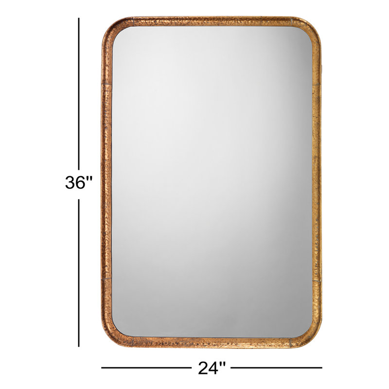 Principle Metal Wall Mirror, Gold