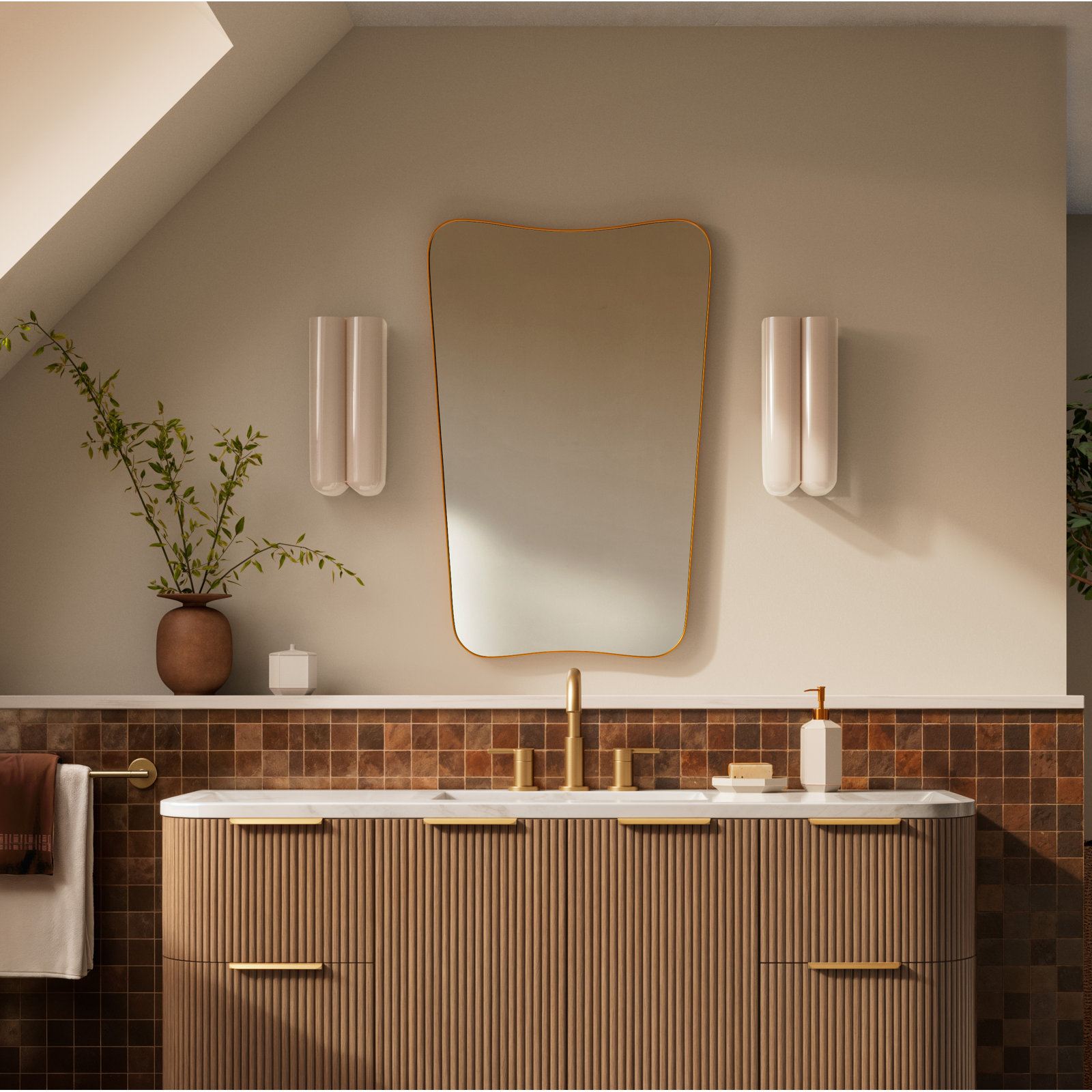 Single Light Glass Dimmable Flush Mounted Sconce, Matte White