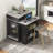 Kitchen Island with Extendable Dining Table, Kitchen Storage Table with Double-sided Storage-752953355