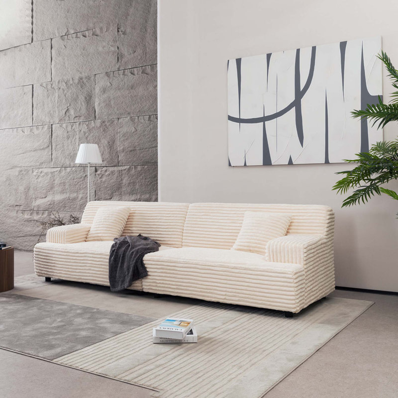 Mid-century modern style Sofa Couch, Beige
