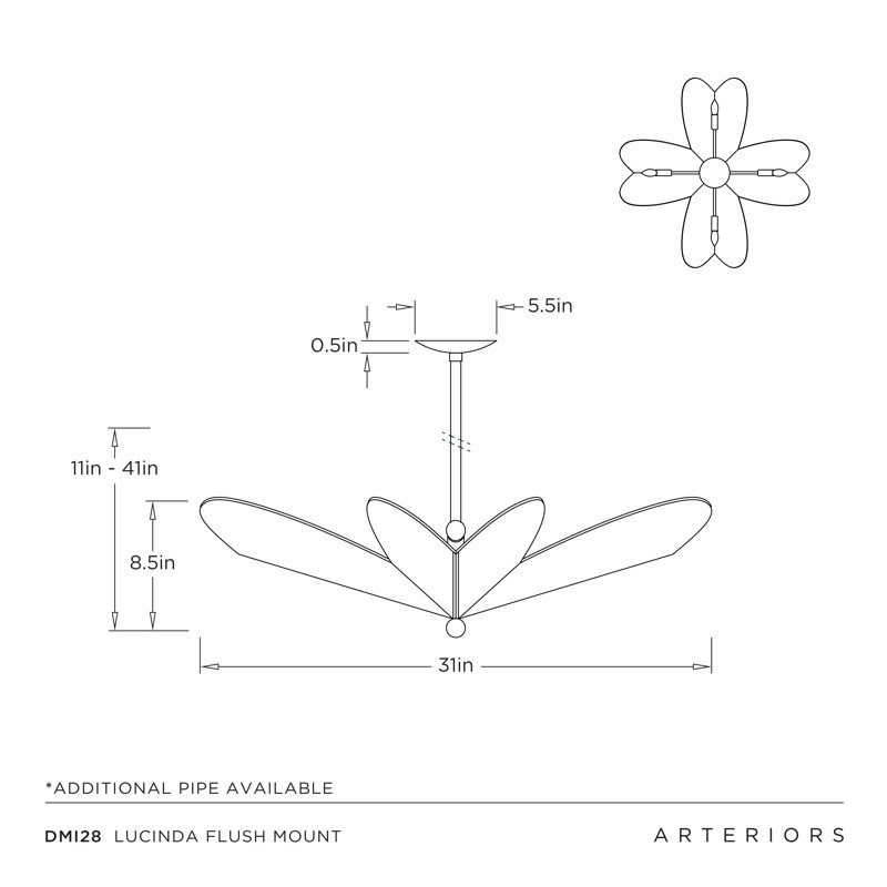 Lucinda 4 - Light Semi Flush Mount