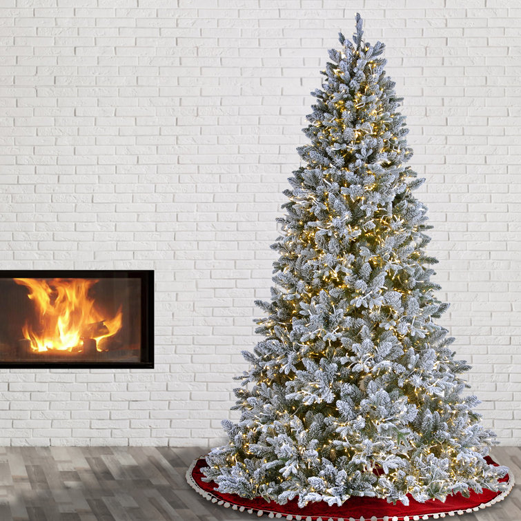 9' Green Fir Artificial Christmas Tree with 4500 Multi-color and Warm White Lights