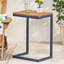 Grande table d'appoint en bois de sapin et en fer de style antique, apportant un espace de rangement esthétique à votre décor, 12,63 pouces de largeur, 18,12 de profondeur, 25,99 de hauteur, base avec plateau supérieur naturel, idéale pour divers
