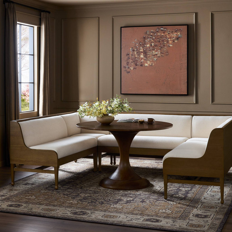 Priscilla Dining Banquette U Shape 101"-Crypton Wayfarer Snow