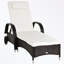 Chaise longue avec roulettes et coussin moelleux-2024235418