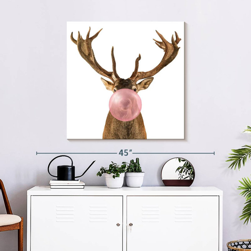 Crowle Bubble Gum Reindeer, 30" H x 30" W