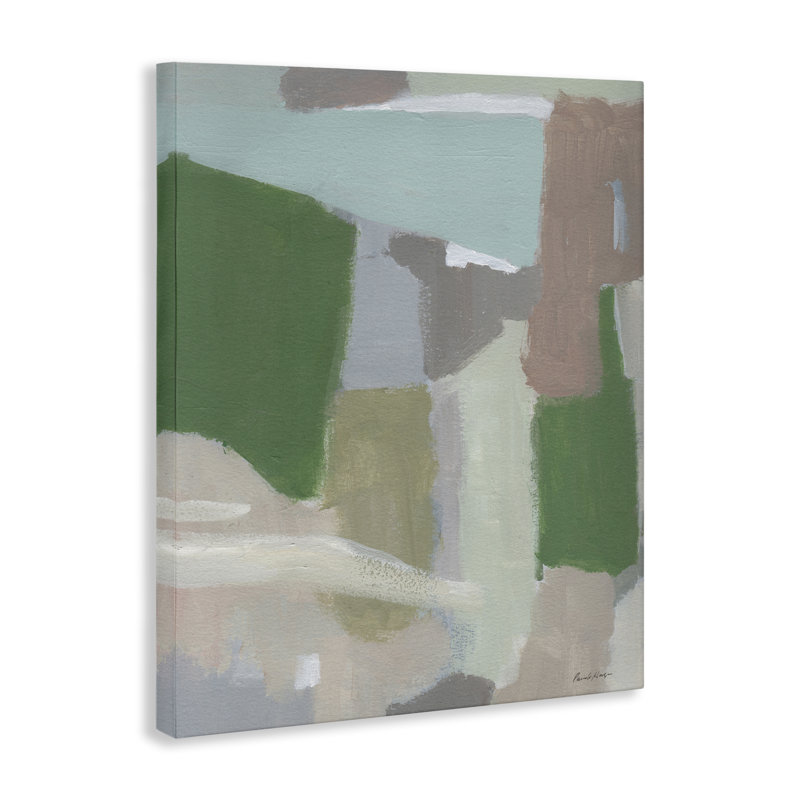«Spring Green Abstraction», art mural par Pamela Munger, H 20 po x l 16 po