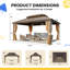 16 pi L 12 pi. D Pavillon de jardin en aluminium