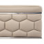 Causeuse en cuir véritable 71 po beige et argent