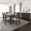 Table de salle à manger rectangulaire avec rallonge 72 po Lang Brown-2122356404