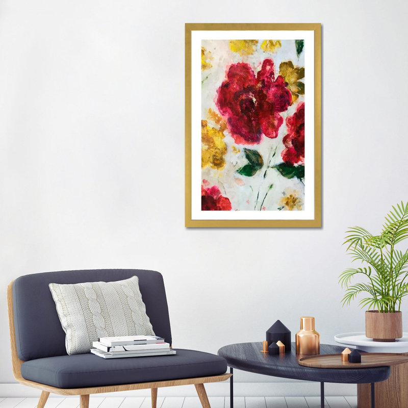 "Arrivée du printemps" par Julian Spencer, reproduction d’art, Papier encadré doré, Blanc, H 32 po x l 24 po x P 1 po