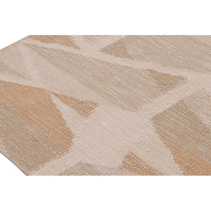 Hand Woven Kilim Wool Geometric Area Rug, Rectangle 12' x 16'