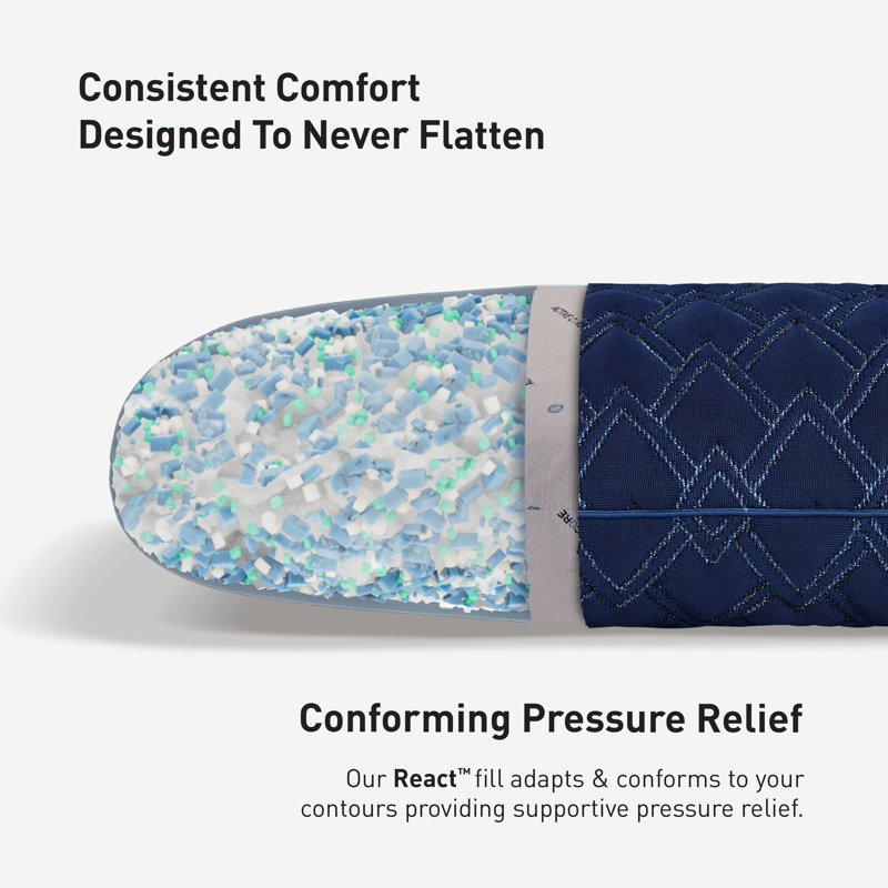 Bedgear Night Ice Performance Pillow - Triple Cooling - Medium Soft for All Sleep Positions, 0.0, Standard