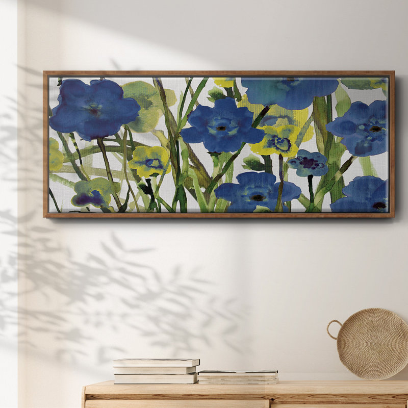 Picking Flowers- Framed Canvas, 20" H x 50" W