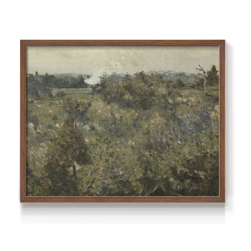 Paysages rétro-DCXLI - reproduction encadrée, H 8 po x l 10 po, Noyer