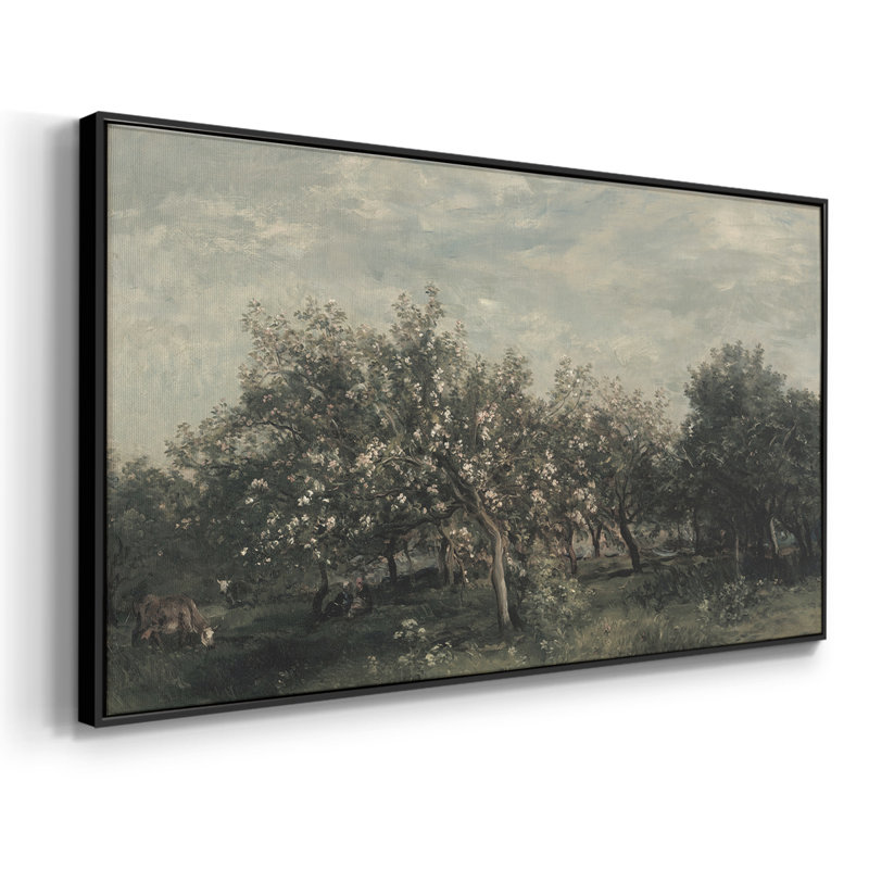 Série paysage - DCC XXXV - Toile tendue avec châssis encadré - Prêt à être accroché, H 17 po x l 33 po, Noir