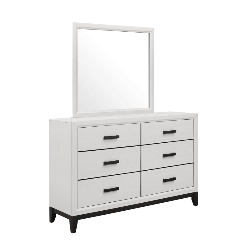 Rectangular White Mirror For Home, White