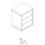 Pratico 55cm Wide 3 -Drawer File Cabinet