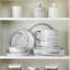 Ensembles d'assiettes et de bols, ensembles de vaisselle en porcelaine Ensembles de vaisselle Ensemble de vaisselle en céramique résistant aux ébréchures, 12 pièces, service pour 4 (gris marbre)