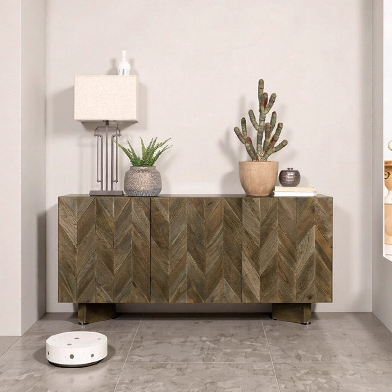 Desserte en bois à 3 portes Roman