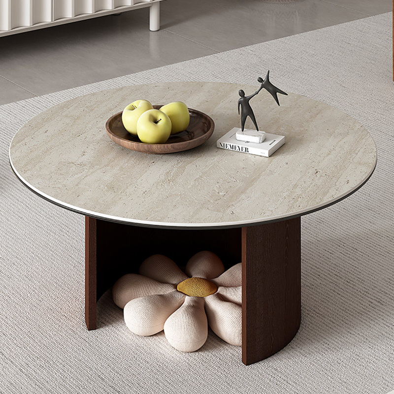 Table de bout Crame fraiche, Walnut, H 14,8 po x L 35,4 po x l 35,4 po