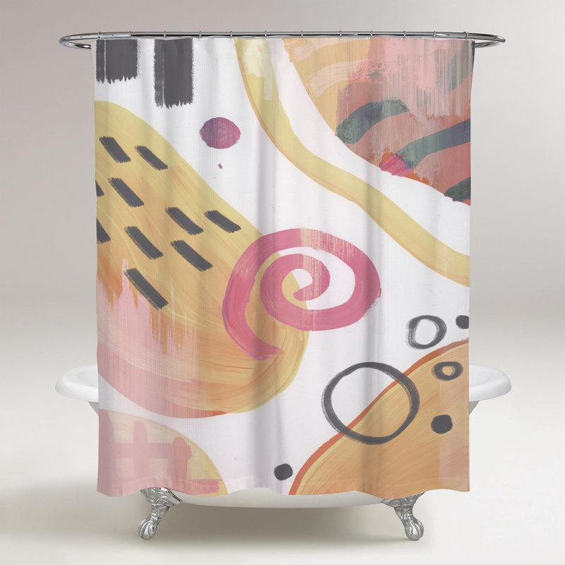 Rideau de douche simple abstrait