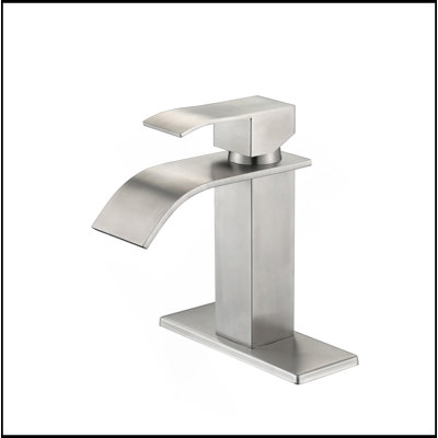 Robinet de lavabo pour salle de bain à poignée simple Waterfall Spout