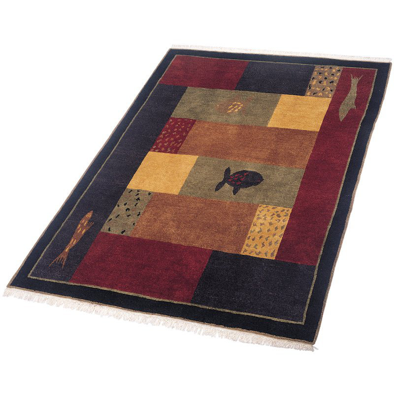 Lagoon Wool Geometric Area Rug in Purple/Red, Rectangle 11' x 17'