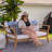 Bodie Acacia Patio Loveseat