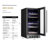 15 In. 26-bottle Dual Zone Wine Cooler Mini Fridge With 5 Beech Wood Shelves - Reversible Door For Home Bar In Black