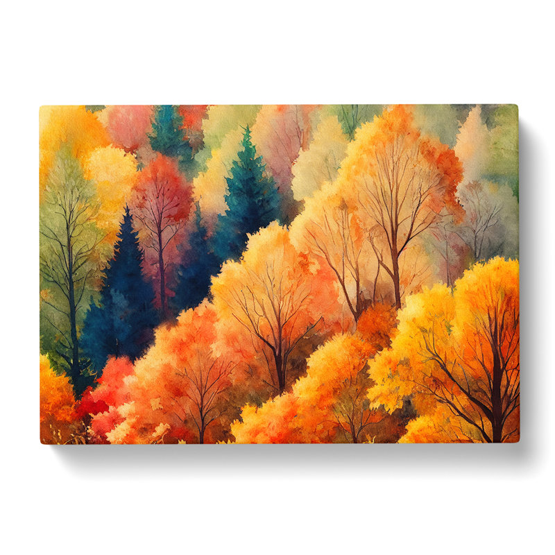 Heartwarming Autumn Forest - Wrapped Canvas, 40cm H x 60cm W x 3cm D