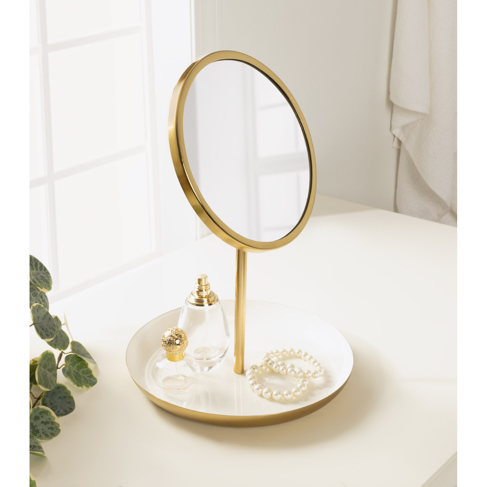 Idria 11" Accent Mirror, White