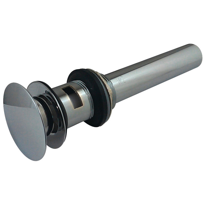 Kingston Brass Push Pop-Up Bathroom Sink Drain with Overflow, 22 Gauge, Polished Chrome