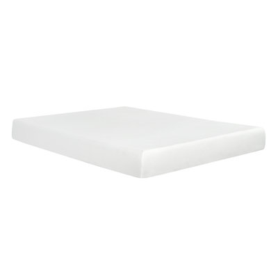 Peluche 8 po Matelas moyen en mousse viscoélastique imprégnée de gel pour très grand lit californien dans une boîte avec housse respirante en aloe vera, blanc