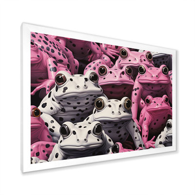 Grenouille blanche et rose Pop Art