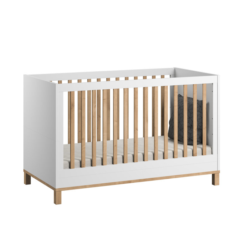 Cornett Cot Crib, White/Oak