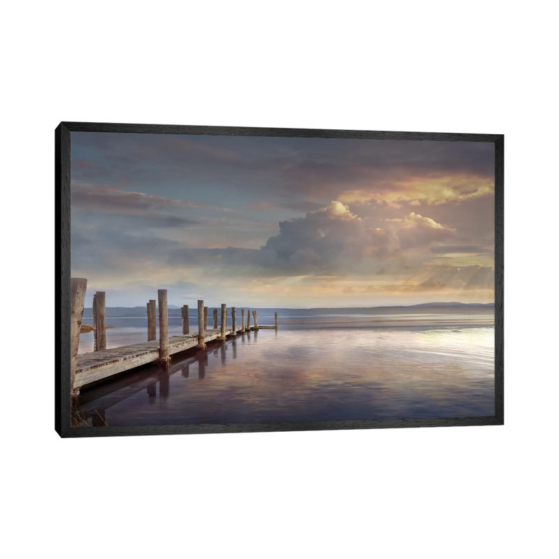 Evening Reflection by Mike Calascibetta - Floater Frame Print on Canvas, 101.6 cm H x 66.04 cm W, Black