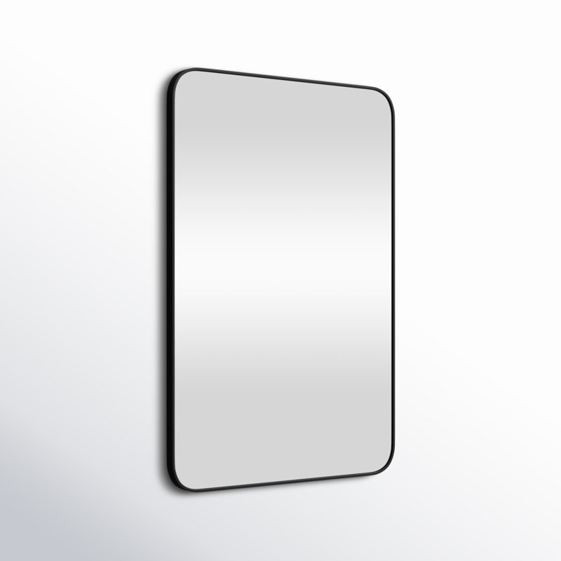 Markhai Modern Accent Mirror, 36" x 24", Satin Nickel